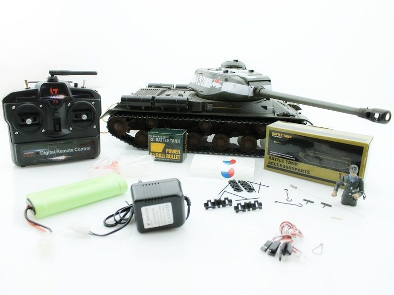 Радиоуправляемый танк Taigen ИС-2 масштаб 1:16 2.4G, зеленый - TG3928-1G