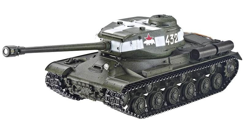 Радиоуправляемый танк Taigen ИС-2 модель 1944, СССР, зеленый, деревянная коробка RTR масштаб 1:16 2.4G - TG3928-1G-BOX