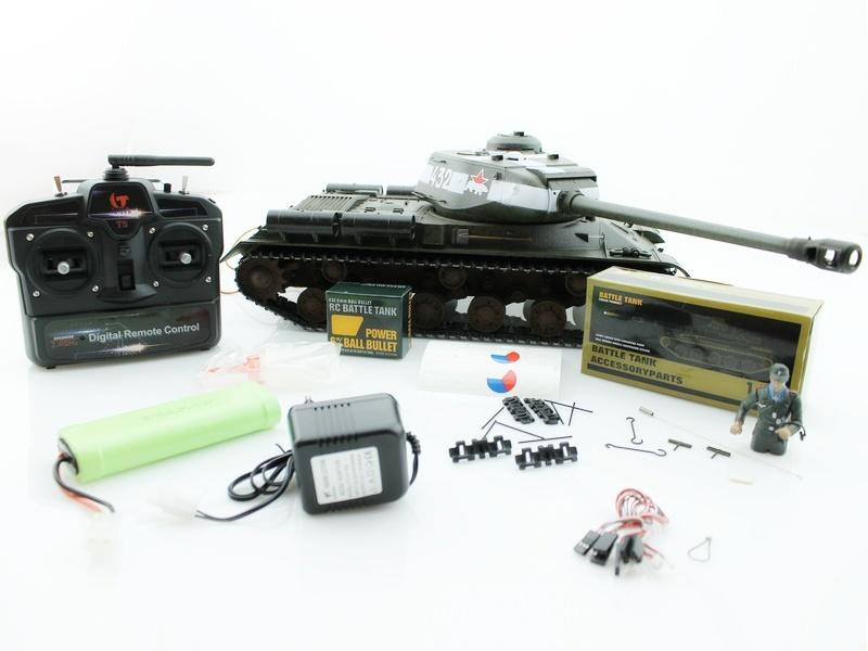 Радиоуправляемый танк Taigen ИС-2 модель 1944, СССР, зеленый, деревянная коробка RTR масштаб 1:16 2.4G - TG3928-1G-BOX