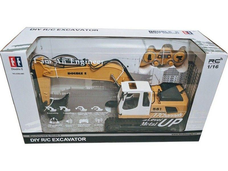 Радиоуправляемый экскаватор Double Eagle RTR масштаб 1:16 со звуковыми эффектами - E561-003