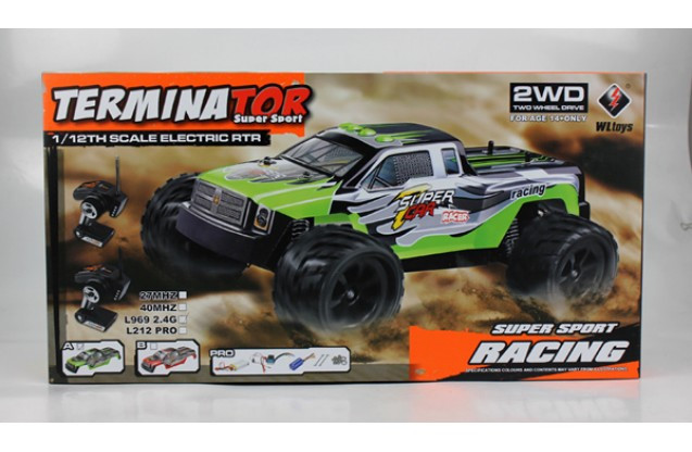 Радиоуправляемый монстр WL Toys Truggy L212 Pro 2WD RTR масштаб 1:12 2.4G - L212