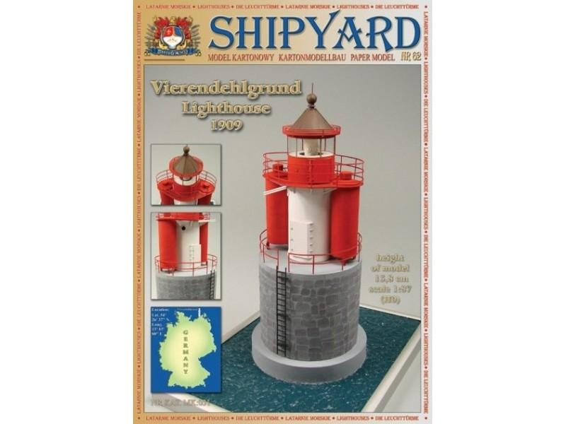 Сборная модель Shipyard маяк Vierendehlgrund Lighthouse (№62), масштаб 1:87 - MK031