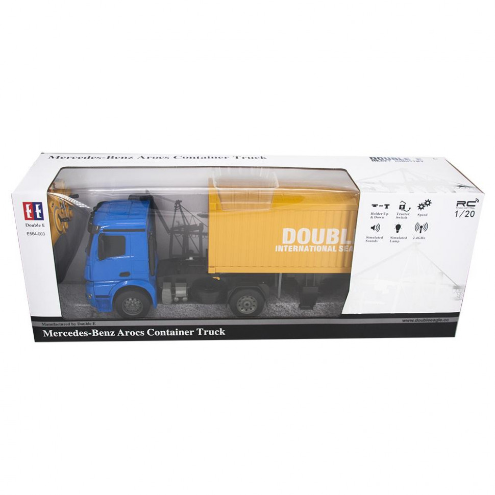 Радиоуправляемый контейнеровоз Double Eagle Mercedes-Benz Arocs масштаб 1:20 2.4G - E564-003