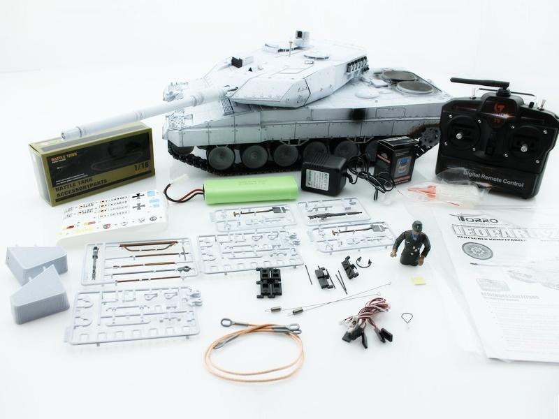 Радиоуправляемый танк Taigen Leopard 2 A6 (для ИК танкового боя) UN RTR масштаб 1:16 2.4G - TG3889-1B-UN-IR