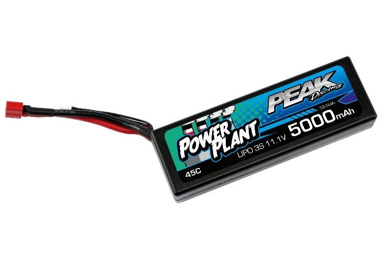 Аккумулятор Peak Racing Power Plant Lipo 5000 11.1 V 45C (Black case, Deans Plug) 12AWG - PEK00553