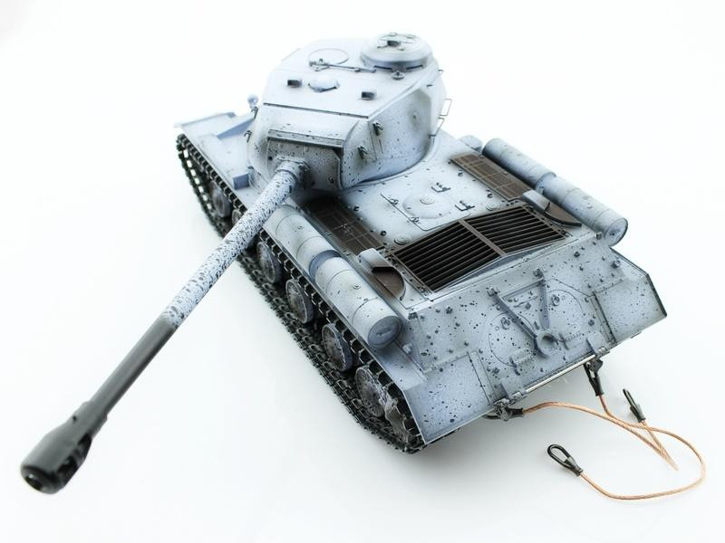 Радиоуправляемый танк Taigen ИС-2 модель 1944, СССР, зимний, деревянная коробка RTR масштаб 1:16 2.4G - TG3928-1S-BOX
