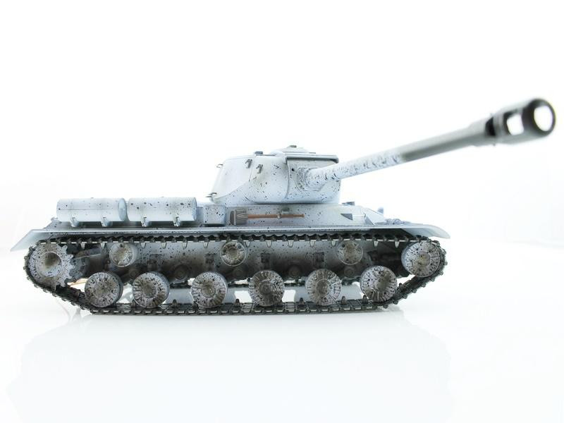 Радиоуправляемый танк Taigen ИС-2 модель 1944, СССР, зимний, деревянная коробка RTR масштаб 1:16 2.4G - TG3928-1S-BOX