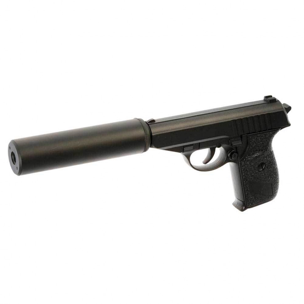 Пистолет металлический CS toys ППС 15 см с глушителем - CS-G3A