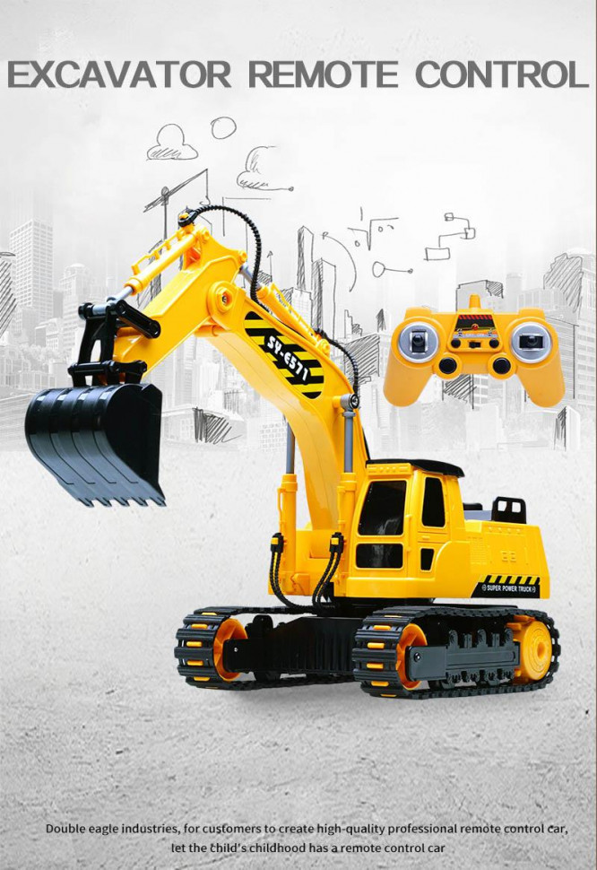 Радиоуправляемый экскаватор Double Eagle масштаб 1:26 2.4G - E571-003