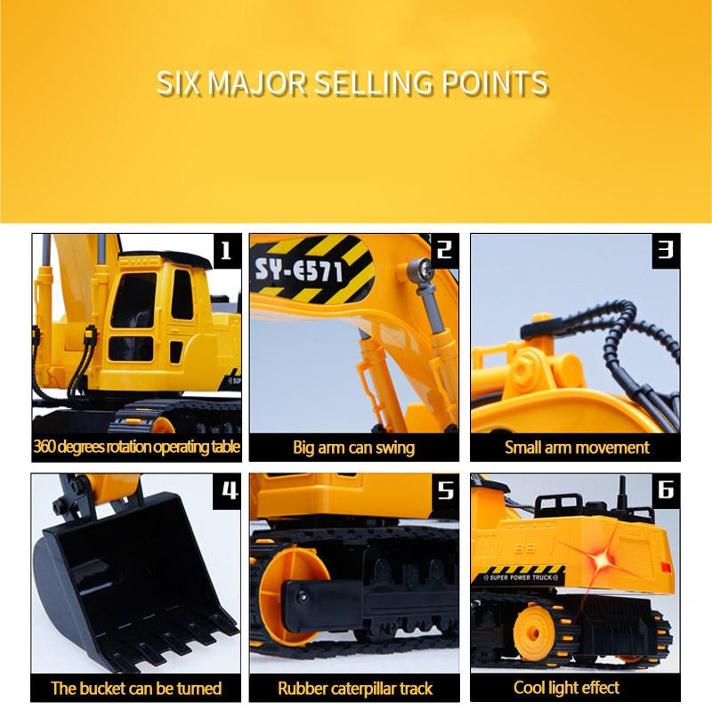 Радиоуправляемый экскаватор Double Eagle масштаб 1:26 2.4G - E571-003