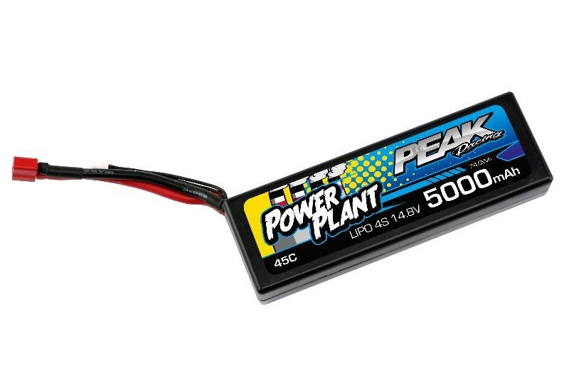 Аккумулятор Peak Racing Power Plant Lipo 5000 14.8V 45C (Black case, Deans Plug) 12AWG - PEK00555