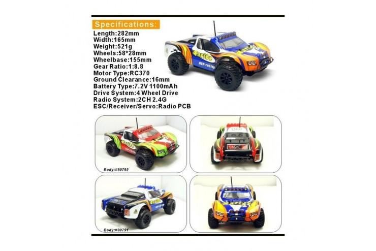 Радиоуправляемый шорт-корс трак HSP Caribe 4WD RTR масштаб 1:18 2.4G - 94807