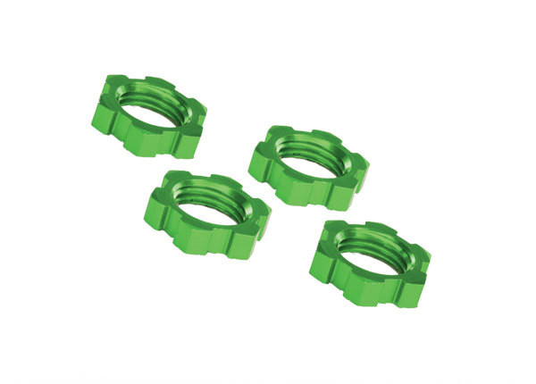 Колесные гайки, 17 мм, зубчатые (с зеленым анодированием) (4) - TRA7758G
