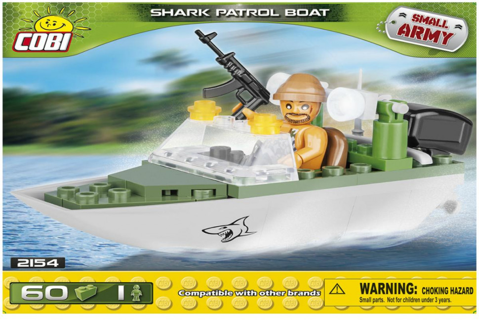 Пластиковый конструктор Катер Shark patrol boat - COBI-2154