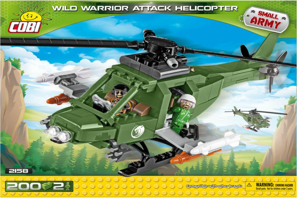Пластиковый конструктор Вертолет Wild warrior attack helicopter - COBI-2158