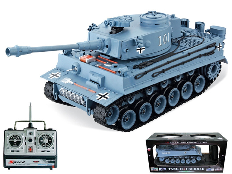 Радиоуправляемый танк HouseHold German Tiger Grey масштаб 1:20 40Mhz - 4101-1