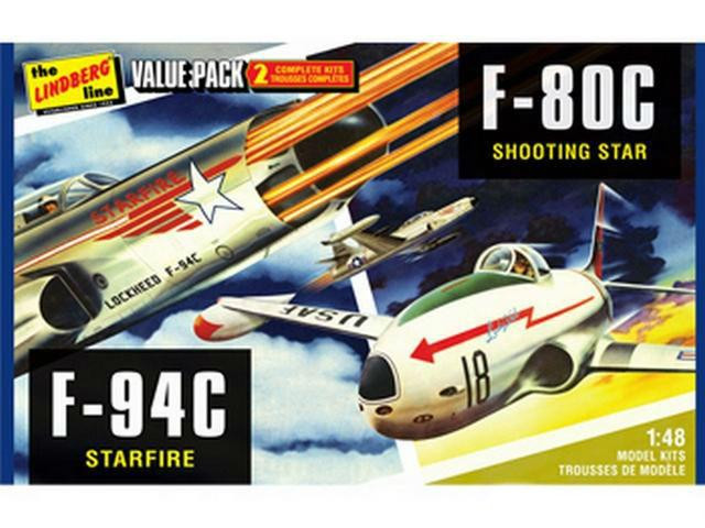 Склеиваемые пластиковые модели самолетов Hawk Lindberg US Korean War Fighters (F-80c Shooting Star * F-94c Starfire) 1:48 - HL509