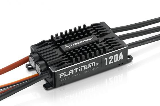 Бесколлекторный регулятор Platinum 120A-V4 для авиа моделей - HW-PLATINUM-120A-V4