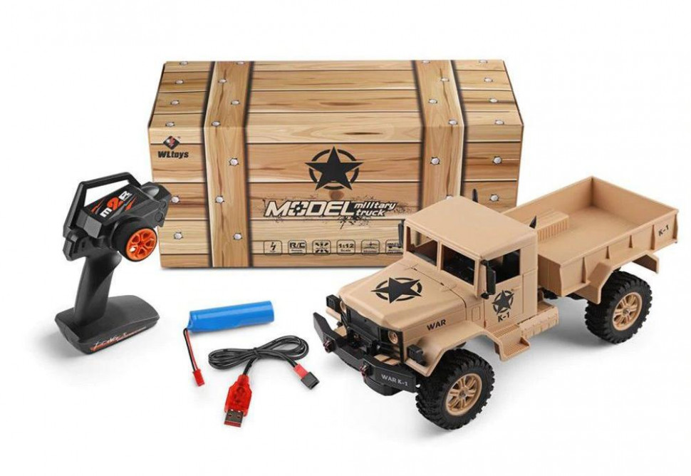Радиоуправляемый внедорожник WL Toys Army Truck 4WD RTR масштаб 1:12 2.4G - WLT-124301