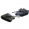 Радиоуправляемый танковый бой Русский Т34 и Немецкий Tiger Zegan масштаб 1:28 27Mhz 40Mhz - 99824