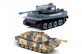 Радиоуправляемый танковый бой Huan QI Tiger vs Leopard масштаб 1:28 2.4G - 508C