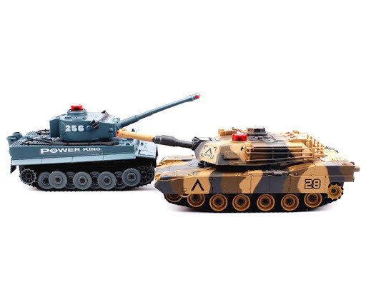 Радиоуправляемый танковый бой Huan QI Tiger vs Leopard масштаб 1:28 2.4G - 508C