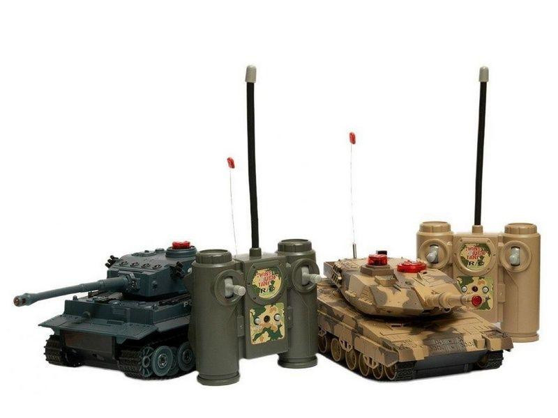 Радиоуправляемый танковый бой Huan QI Tiger vs Leopard масштаб 1:28 2.4G - 508C