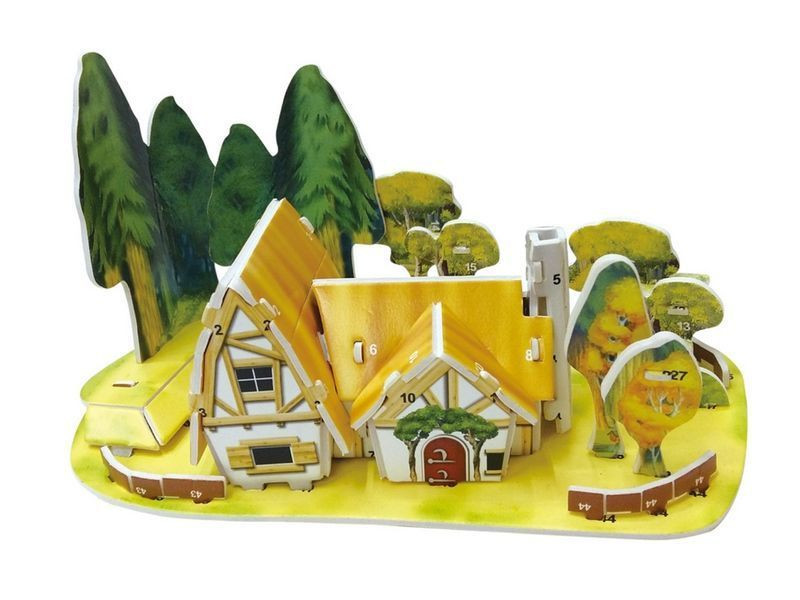3D пазл из пенокартона Zilipoo Лесной домик (мини серия), 30 элементов - 689-Z