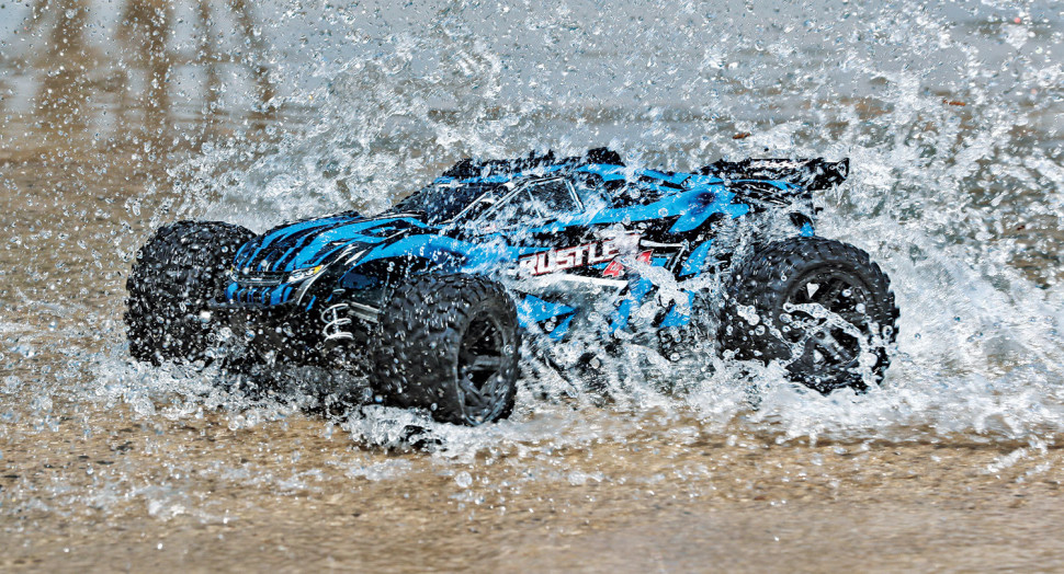 Радиоуправляемая трагги Traxxas Rustler 4X4 4WD RTR масштаб 1:10 2.4G - TRA67064-1-BL