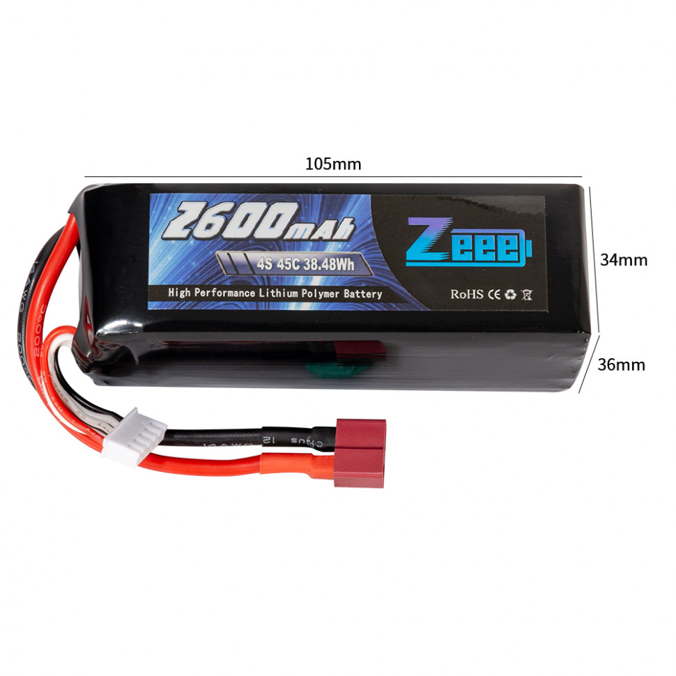 Аккумулятор Zeee Power Li-Po 14.8v 2600mah 45c SOFT - zeee-2600-4s-45c