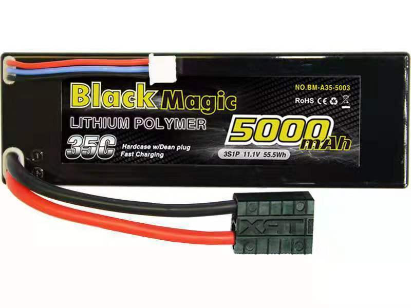 Аккумулятор Black Magic Li-Po 11.1V 5000mah 35C, 3S1P(hardcase w|Traxxas Plug) - BM-A35-5003