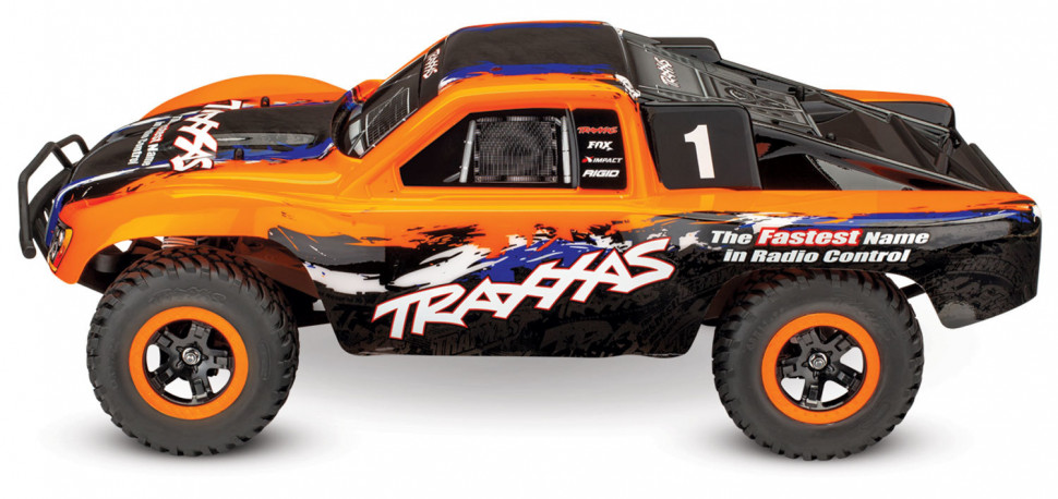 Радиоуправляемый шорт-корс трак Traxxas Slash 4x4 VXL TSM 4WD RTR масштаб 1:10 2.4G - TRA68086-4-OR
