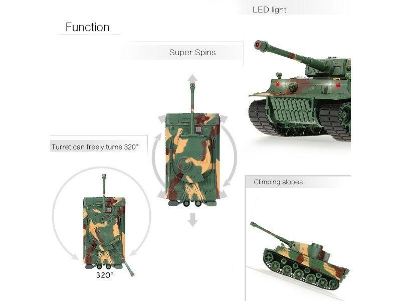 Радиоуправляемый танк Tiger I ИК-версия масштаб 1:26 RTR 2.4G - 3828-1