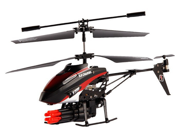 Радиоуправляемый вертолет WL Toys V398 Mini Rocket Gun ИК-управление - WLT-v398