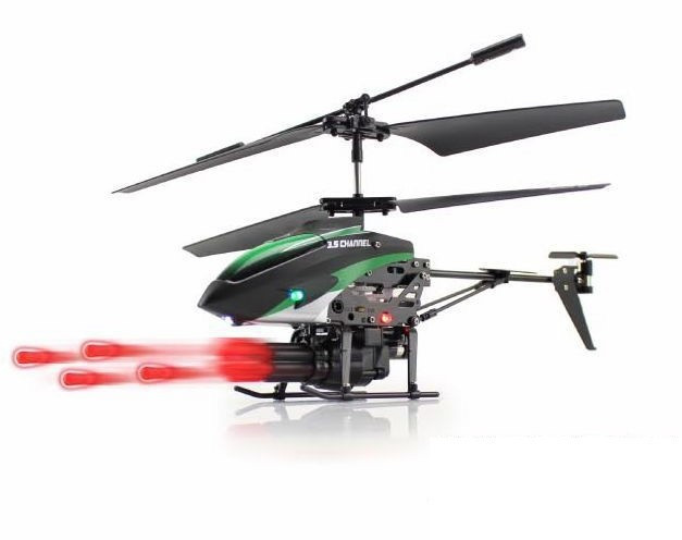 Радиоуправляемый вертолет WL Toys V398 Mini Rocket Gun ИК-управление - WLT-v398