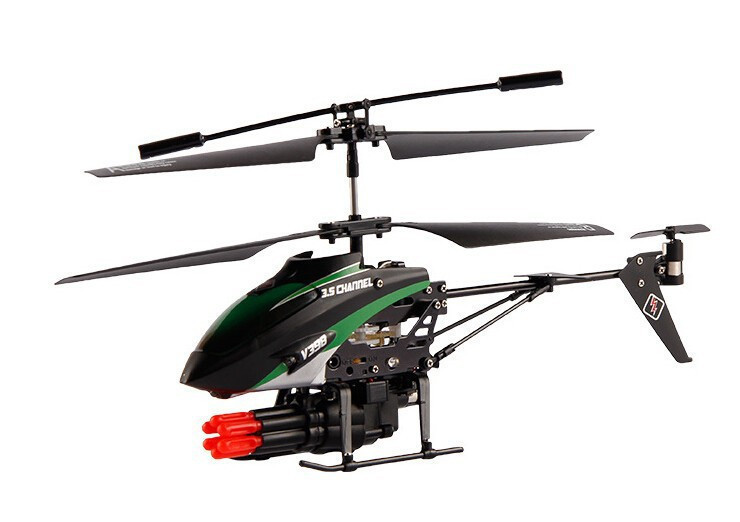 Радиоуправляемый вертолет WL Toys V398 Mini Rocket Gun ИК-управление - WLT-v398