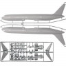 Сборная модель Zvezda Пассажирский авиалайнер Боинг 767-300, подарочный набор, масштаб 1:144 - ZV-7005П