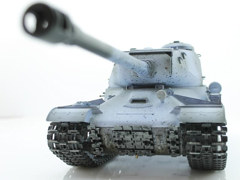 Радиоуправляемый танк Taigen ИС-2 модель 1944 (СССР) (для ИК танкового боя) (зимний) RTR масштаб 1:16 2.4G - TG3928-1S-IR