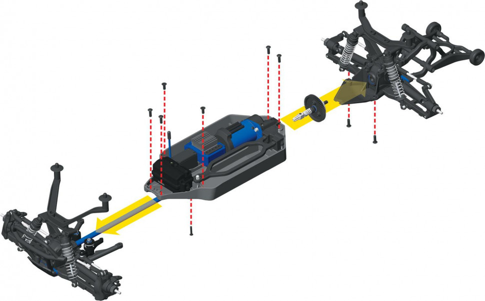 Радиоуправляемый монстр Traxxas Stampede 4x4 VXL 4WD RTR масштаб 1:10 2.4G - TRA67086-4