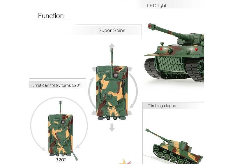 Радиоуправляемый танк Tiger Panzer масштаб 1:26, 27Mhz - 3828