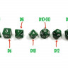 Набор Zvezda из 7 зеленых игровых кубиков для ролевых игр, 7 шт - ZV-1145