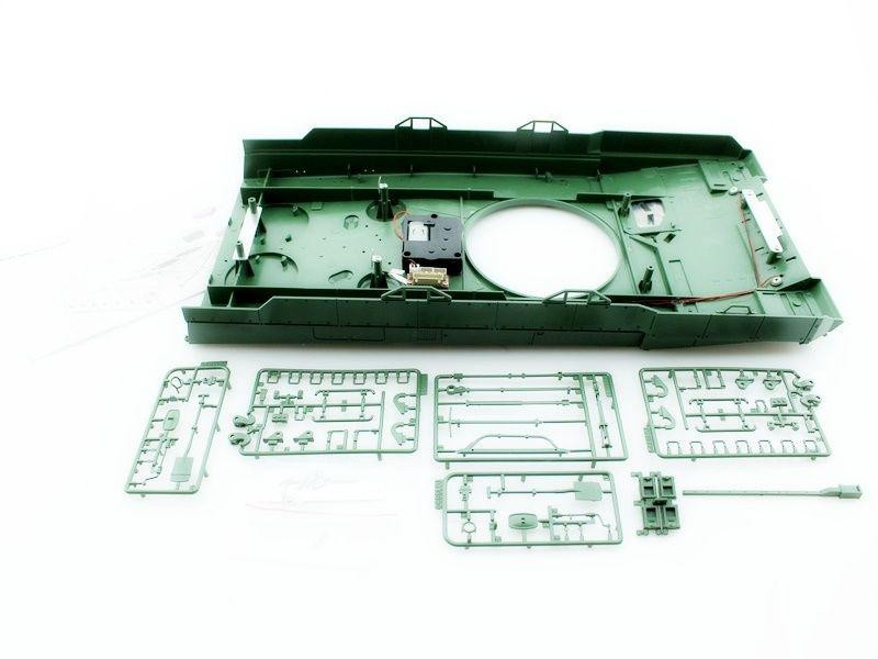 Верхняя часть корпуса с комплектом аксессуаров для танка Leopard 2A6, неокрашеная - TG3889-017