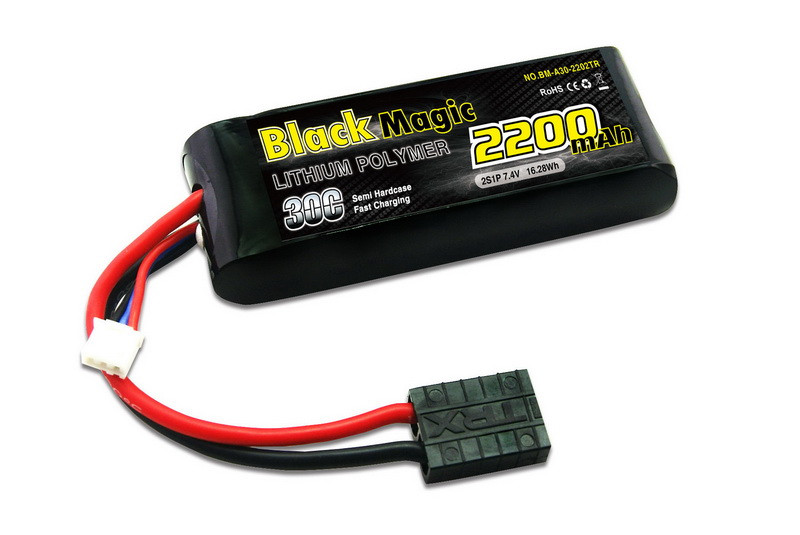Аккумулятор Black Magic LiPo 7.4V 2S 30C 2200 mAh - BM-A30-2202TR