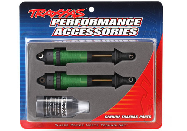 Амортизаторы, GTR xx-long green-anodized, PTFE-coated bodies with TiN shafts (fully assembled, without springs) (2) - TRA7462G