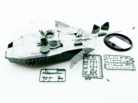 Металлическая башня для танка Leopard 2A6 c ИК-пушкой и вращением на 360°, неокрашеная - TG3889-012