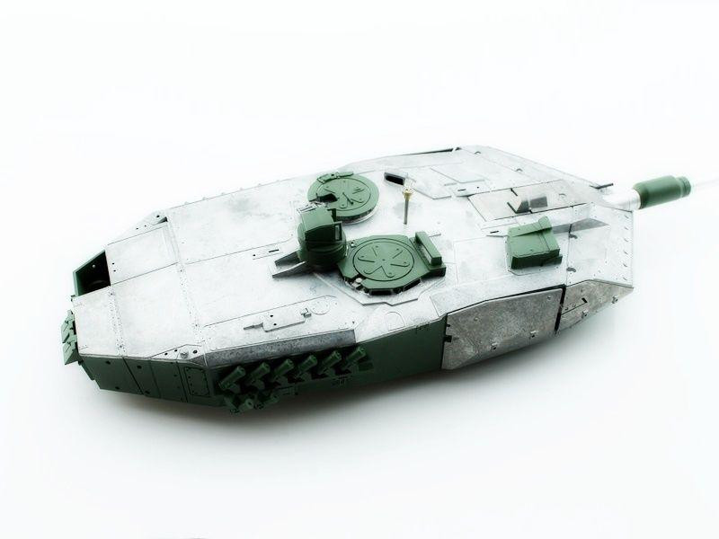 Металлическая башня для танка Leopard 2A6 c ИК-пушкой и вращением на 360°, неокрашеная - TG3889-012