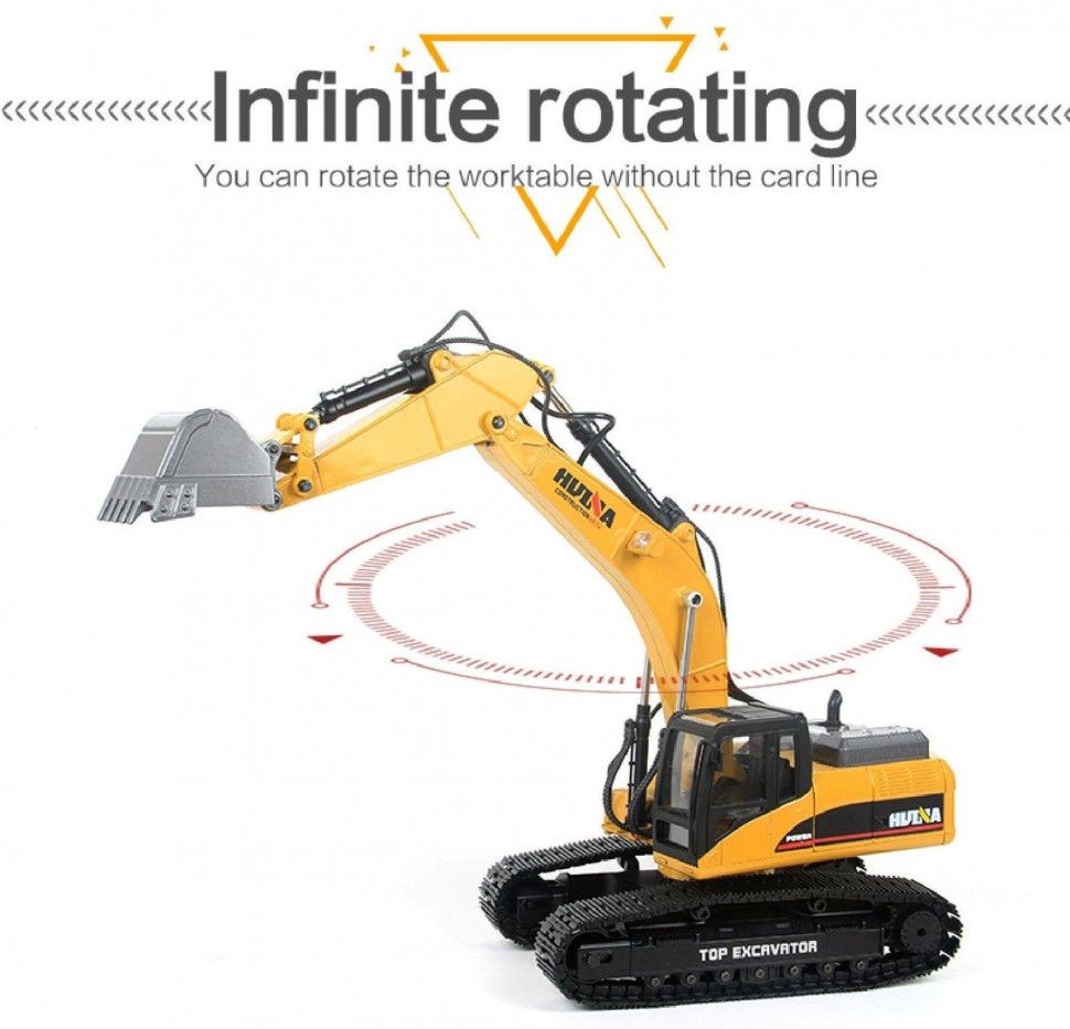 Радиоуправляемый экскаватор HUI NA TOYS масштаб 1:14 2.4G - HN1580