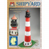 Сборная модель Shipyard маяк Westerheversand Lighthouse (№59), масштаб 1:87 - MK028