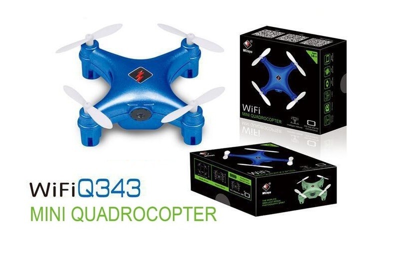 Радиоуправляемый квадрокоптер WL Toys Q343 Mini WiFi Quadcopter RTF - WLT-Q343-Blue