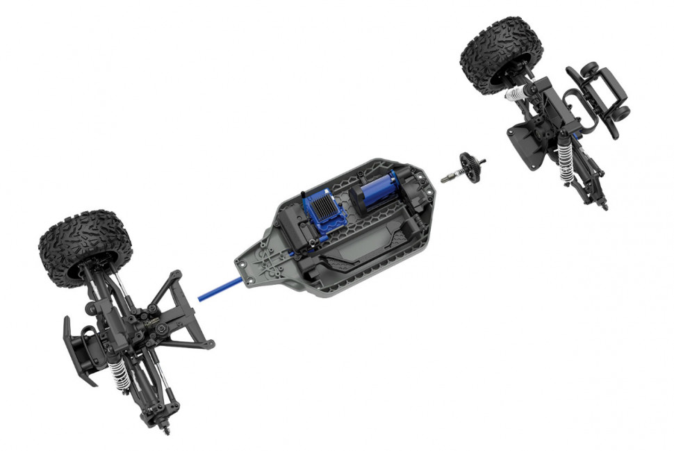 Радиоуправляемая трагги Traxxas Rustler 4X4 VX TSM 4WD RTR масштаб 1:10 2.4G - TRA67076-4-G